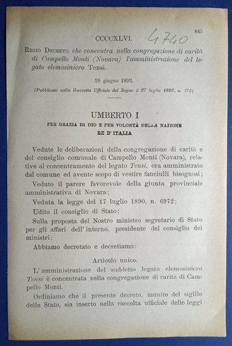 Campello monti 1892 regio - 1892,