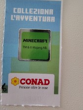 Conad Minecraft 2025 52 bollini senza buoni scuola