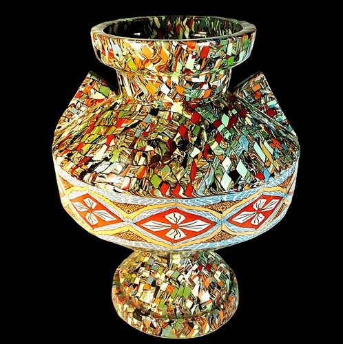 Raro vaso mosaico neriage - raro,,