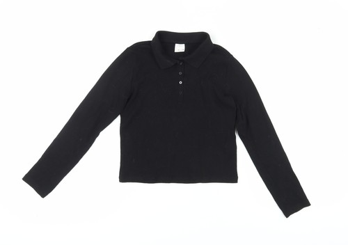 Polo nera manica lunga - , zara
