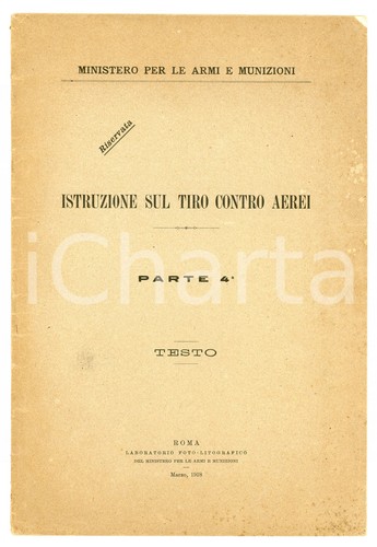 1918 ministero armi - 1918, e
