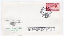 1961 SAN MARINO FDC Posta Aerea Elicottero