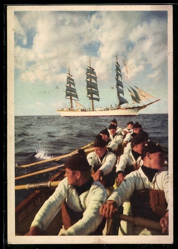 Cartolina marinai barca a - cartolina,
