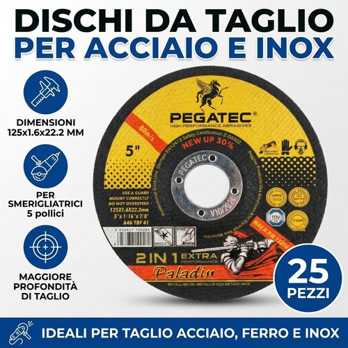 Dischi taglio 125 6 x - da, 1,6
