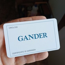 Gander, Garanzia card - Good Conditions - Never Used RARA
