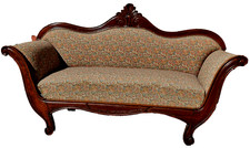 DIVANO DIVANETTO GONDOLA BARCA  LUIGI FILIPPO NOCE 1850/60 H 97 H 45 L 164 P 53