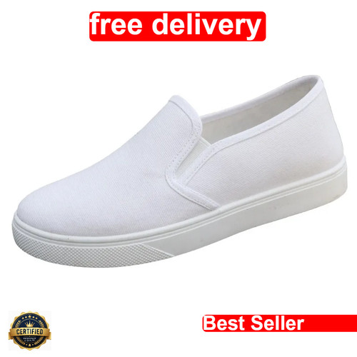 Scarpe bianche slip - -on, in