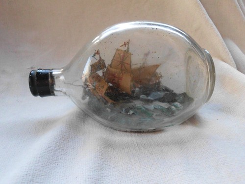 Vintage ship bottle - vintage, in