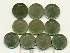 10 - 200 LIRE COINS from ITALY
