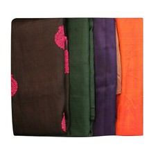 4 Pezzi Di 100% Pura Seta