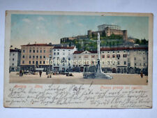 GORIZIA GORZ Piazza grande col castello vecchia cartolina 1220