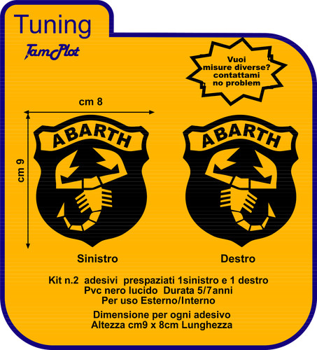 Adesivo scorpione abarth - adesivo,