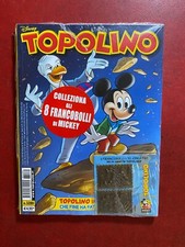 TOPOLINO n. 3289 (5-12-2018) Fumetto Disney BLISTERATO + 2 FRANCOBOLLI METALLO