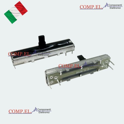 Potenziometro fader 2x50k b50k - potenziometro,