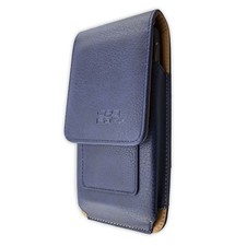 caseroxx Borsa all'aperto per Archos 55 Cobalt Plus in azzurro fatto di vera pel