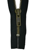Nero Metallo Chiusura Zip