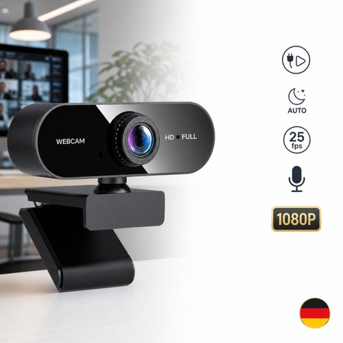 Webcam con microfono 1080p - microfono,