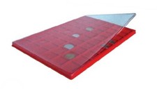 Solo coperchio termoformato trasparente per vassoio floccato grande 22 x 33 cm.