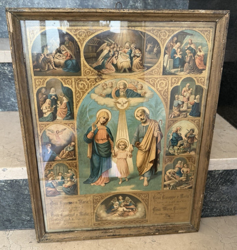 Antica stampa religiosa con