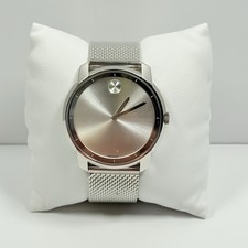 Orologio Uomo Movado Bold Argento Sunray Bracciale Maglia 44mm Nuovo 3600260