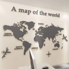 3D Mappa Del Mondo Wall