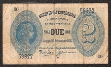 ITALY  2 Lire  1881  P:11   F+