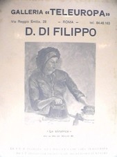 Arte Salerno DOMENICO DI FILIPPO Invito alla mostra Roma 21-30 marzo 1974 quadri