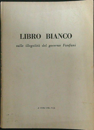 Libro bianco sulle - bianco, illegalita'