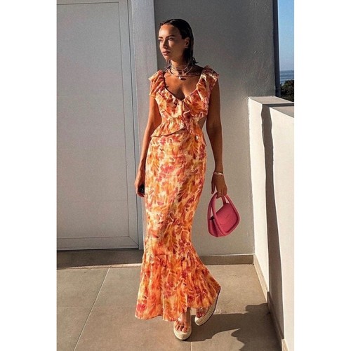 Maxi abito zara lino - abito,