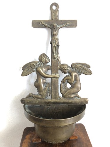 Acquasantiera bronzo - acquasantiera,