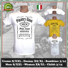 T-SHIRT PIRATE'S GROG MONKEY ISLAND GUYBRUSH TREEPWOOD AMIGA UOMO DONNA BAMBINO