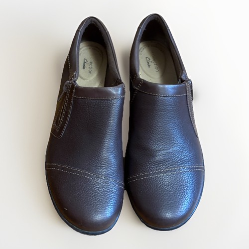 Clarks cora giny pelle - pelle, marrone