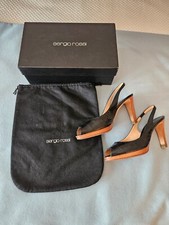 SERGIO ROSSI Black lady shoes Size 38,5 with Original Dust and a Box