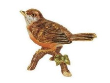Jeweled Enameled Pewter Robin