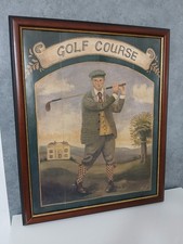 Quadro stampa litografia golf - quadro,