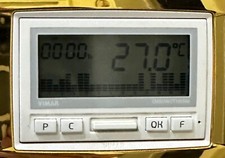 Cronotermostato Termostato Vimar  a batteria bianco completo di placca oro