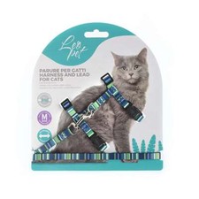 Pettorina per gatti con guinzaglio Leopet imbragatura gatto antifuga completa ST