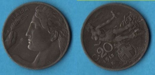 Italia centesimi liberta - italia, 20