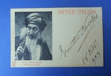 Cartolina Postcard Autografo Ermete Novelli Attore Teatro (Lucca 1903)