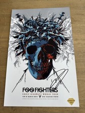 Poster firmato FOO FIGHTERS Dave Grohl Sonic Highways 11x17 con certificato di autenticità