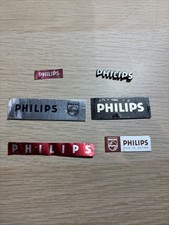 Vintage Philips Electronics 6 X Badge Radio Tv Stereo Hi Do 80 & 90s