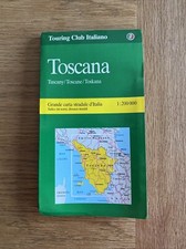 Touring Club Italiano - Toscana Folding Map 2003 edition  - Very Good Condition