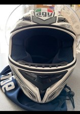 Casco moto AGV Donna  Taglia S - Bianco e nero - usato pochissimo 