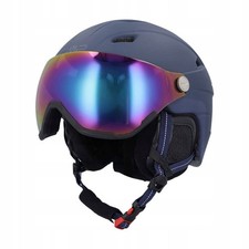 Casco da sci con visiera, blu