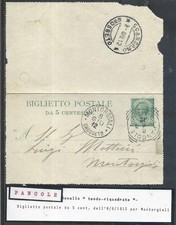 1912  BIGLIETTO POSTALE 5C  DA