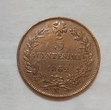 Moneta 5 Centesimi 1862 N