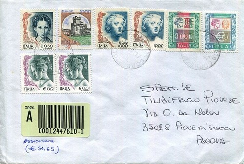 Italia 2002 busta - italia, 21.12.2002
