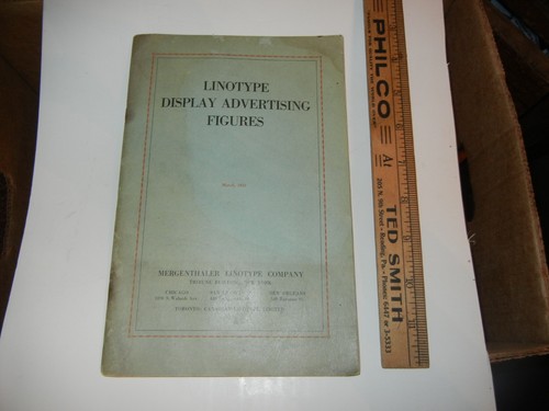 1916 vintage linotype display - vintage,