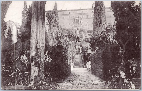 Tivoli vintage postcard villa - vintage,