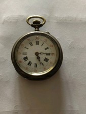 Orologio da Tasca Antico Italia In Argento 10 Rubis